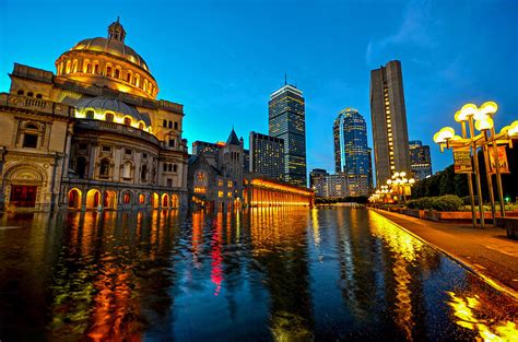 Boston Reflecting Pool Christian Science Church Photograph By Toby