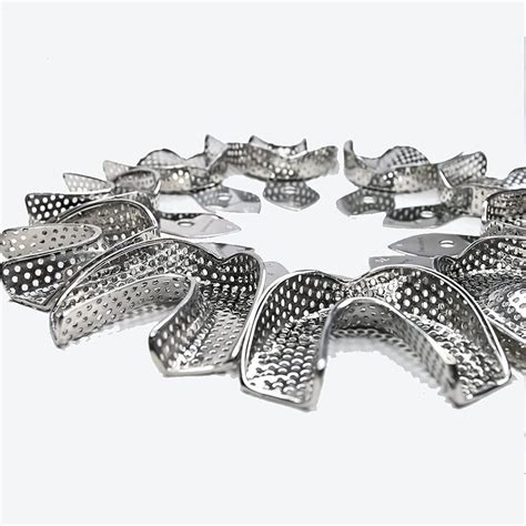 Polodent Dental Impression Trays Dentulous Perforated Kit Set Of