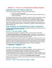 Notes For Exam 1 NRSG 780 Docx Module 1 Overview Of Population