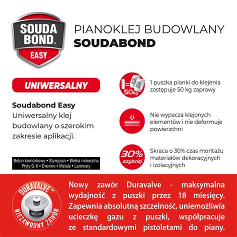 Klej Budowlany Soudabond Easy Gun 750 Ml SOUDAL SOUDAL Pianokleje