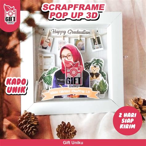 Jual Gift Ultah Kado Ulang Tahun Cetak Foto Plus Bingkai Kaca Minimalis