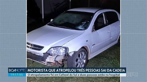 Motorista suspeito de dirigir embriagado e atropelar três pessoas é