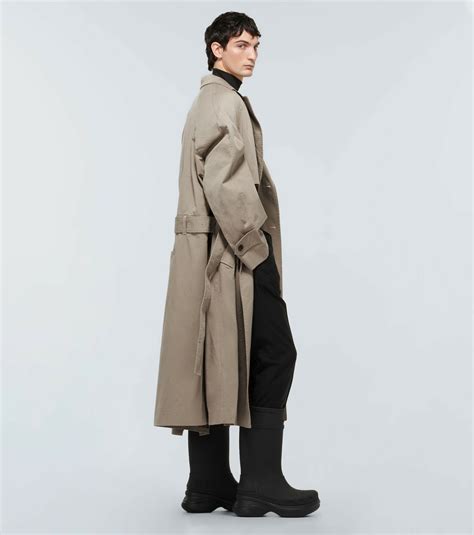 Balenciaga Oversized Cotton Blend Trench Coat Balenciaga