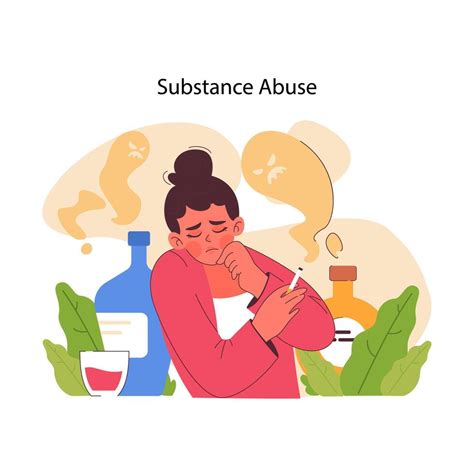 Substance abuse concept. Flat vector illustration. 41171686 Vector Art ...