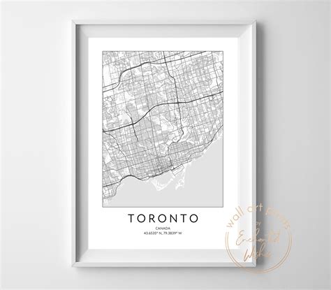 Toronto Map Print - Wall Art