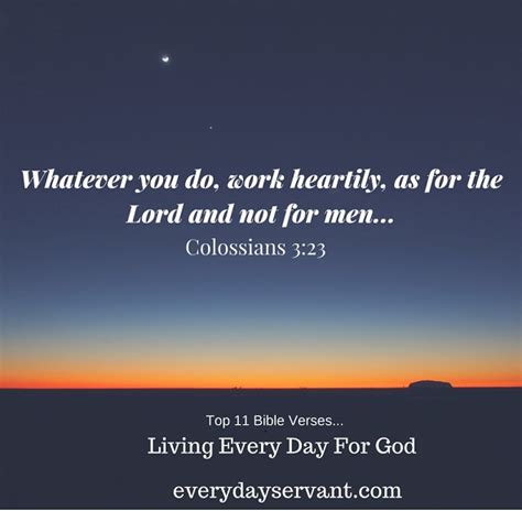 Top 11 Bible Verses-Living Every Day for God - Everyday Servant