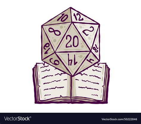 Dice D For Playing Dnd Royalty Free Vector Image