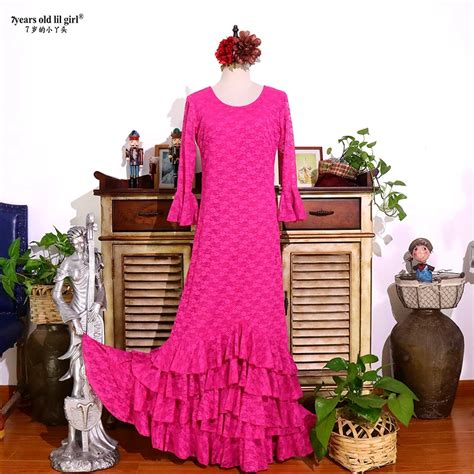 Lil Girl Vestido De Baile Flamenco Espa Ol Falda De Pr Ctica Ropa Para