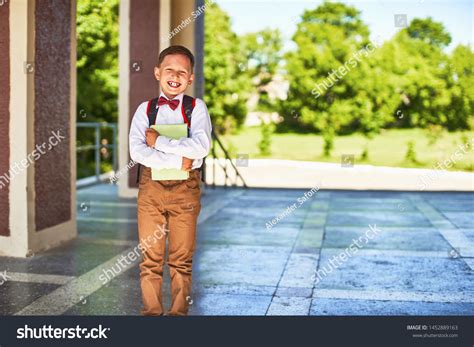 Child Goes Primary School Portrait Happy Stock Photo 1452889163