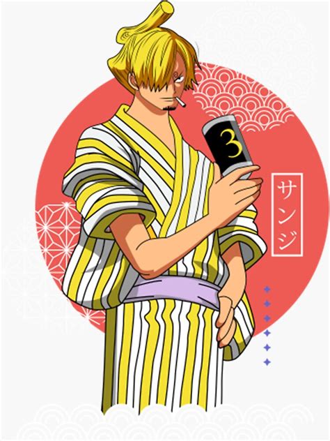 One Piece Vinsmoke Sanji Wano Country Arc T Shirt Sticker For Sale