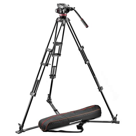 Manfrotto Mvh502a 546gb 1 Aluminum Camera Tripod Kit Incl Carrying