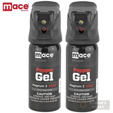 Mace Peppergel Night Defender 2 Pack 18ft Range 20 Bursts Led Light