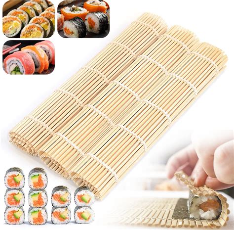 Natte Sushi Pi Ce Sushi Maker Tapis Sushi En Bambou Naturel Pour