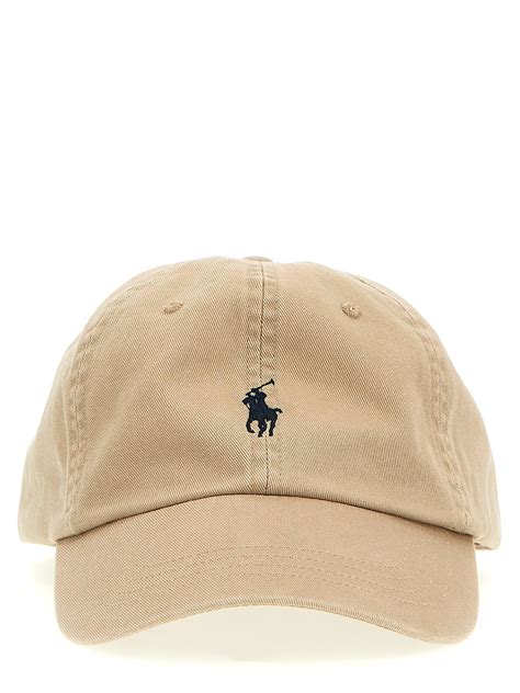 Polo Ralph Lauren Logo Embroidery Cap Hats in Natural for Men | Lyst