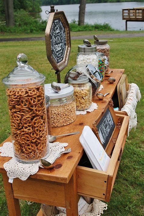 Trail Mix Bar Wedding Snacks Autumn Wedding Food Vintage Wedding