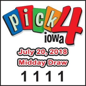 ialottery blog: 1-1-1-1 Hits, 7 Big Prizes Won In Today’s Pick 4 Midday Drawing