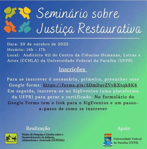 Seminário sobre Justiça Restaurativa Redes e Articulações na Paraíba