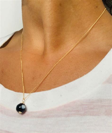 Medium Conta Di Ojo Bead Pendant On Gold Filled Chain Necklace Etsy