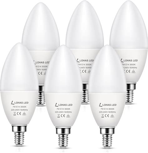 Lohas Led E14 Led Light Bulbs 7w Ses E14 Candle Bulb Small Screw Light Bulbs Equivalent To