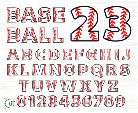 Baseball Font Sport Font Baseball Font With Stitches Baseball Letters