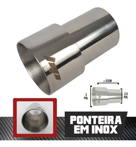 Ponteira Esportiva Automotiva Universal Inox Hp Racing