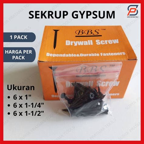 Jual Sekrup Gypsum Per Pack Baja Baut Skrup Gipsum Kayu Drywall Screw