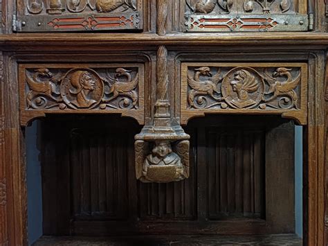 Proantic Dressoir De Style Renaissance Richement Sculpté