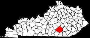 Pulaski County on the satellite map of Kentucky 2024. Actual satellite ...