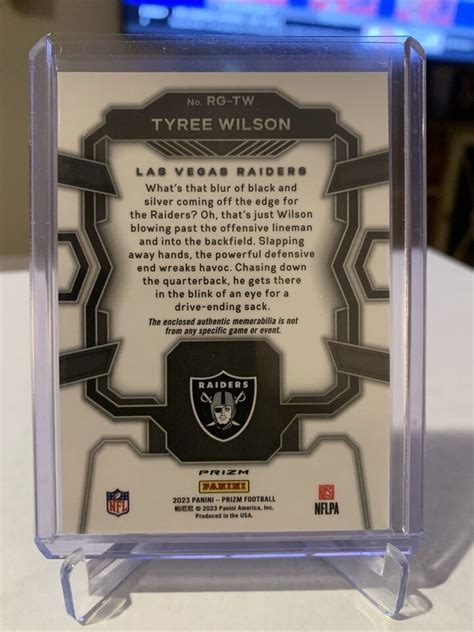 Panini Prizm Tyree Wilson Rookie Gear Neon Green Pulsar Rg Tw