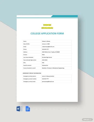 29+ College Application Templates - PDF, DOC