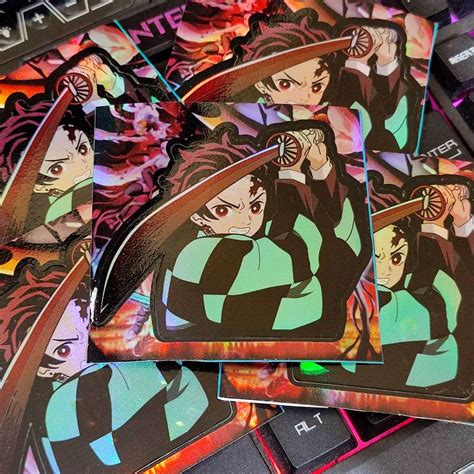 Sticker Sticker Hologram Anime DEMON SLAYER Kimetsu No Yaiba Sticker