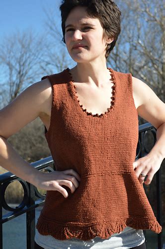 Ravelry Peplum Tank Pattern By Annie Lupton