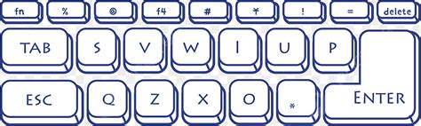 Keyboard Buttons Hd Transparent, Minimalistic Line Cartoon Keyboard ...