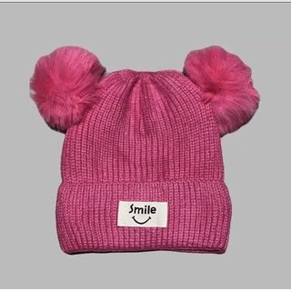 Gorro Touca DE Infantil Menino E Menina Dois Pompom Smile Forrada