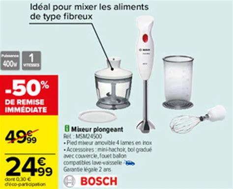 Promo Mixeur Plongeant Chez Carrefour