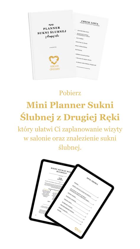 Mini Planner Sukni Ślubnej z Drugiej Ręki do pobrania ReLove Dresses