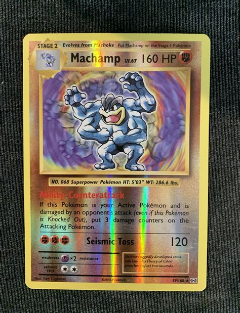 NM Machamp XY Evolutions 59 108 Reverse Holo Holo Rare Pokemon TCG