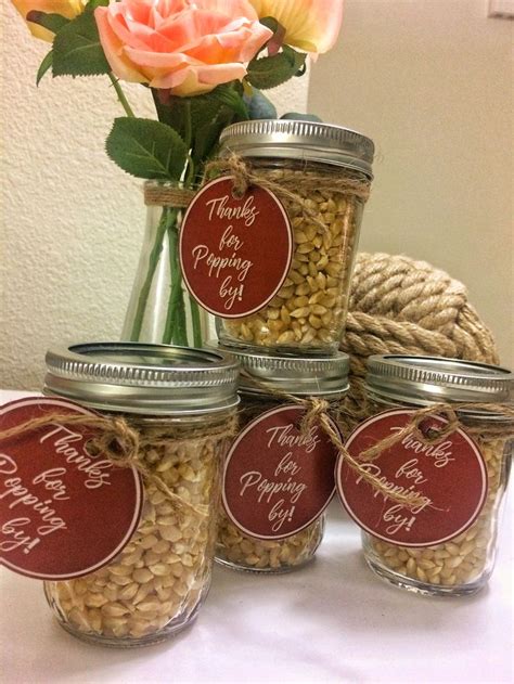 Popcorn Kernels In Mason Jars Great Party Favor Idea Mason Jar