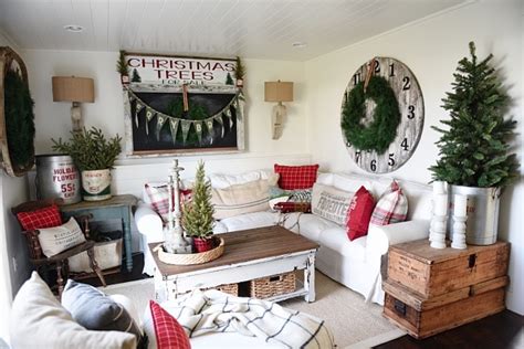 Cozy Rustic Christmas Cottage Living Room Liz Marie Blog