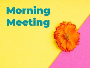 Morning Meeting Template by Kinskey's Corner | TPT