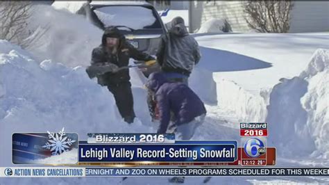 Allentown sets snow record with 31.9 inches during Blizzard of 2016 | 6abc.com