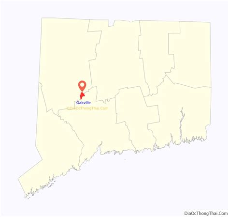 Map of Oakville CDP, Connecticut - Thong Thai Real