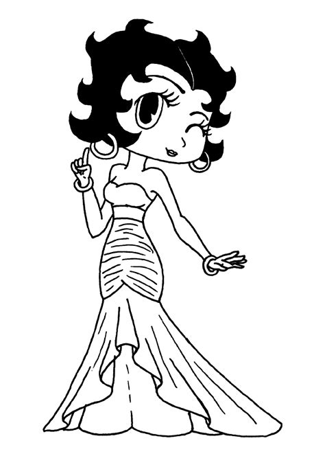 Sexy Betty Boop Coloring Pages