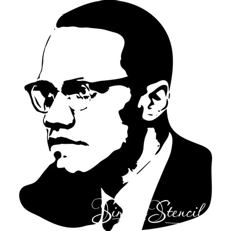 Malcolm X Silhouette Large Wall Decal School And Classroom Decor The