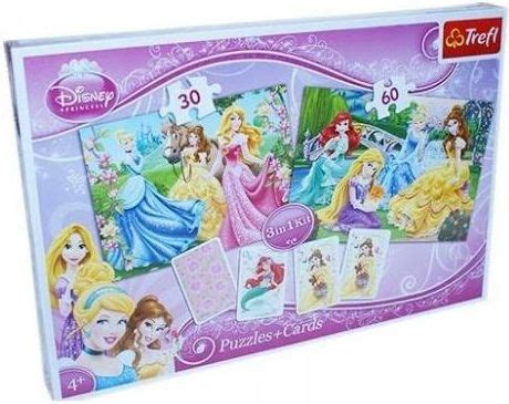 Trefl Puzzle 3W1 Karty Ksieżniczki Disney 90256 Ceny i opinie