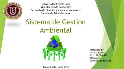 Sistema De Gestion Ambiental Ppt Arturo Acosta Ppt