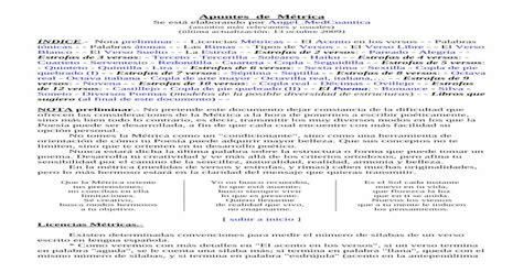 Apuntes De Métrica Wordmetrica