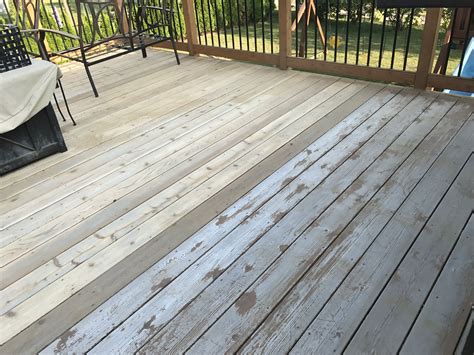 Deck Before And After Sanding