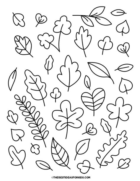 Leaf Coloring Pages (Free Printables) - The Best Ideas for Kids