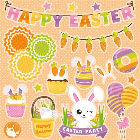 Easter Party Clipart Clipart Commercial Use Vector Graphics Clip